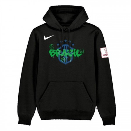 Men's Brazil FIFA World Cup Soccer Hoodie Black