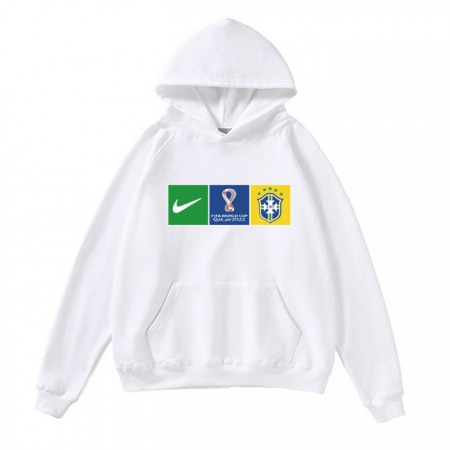 Men's Brazil World Cup Soccer Hoodie White