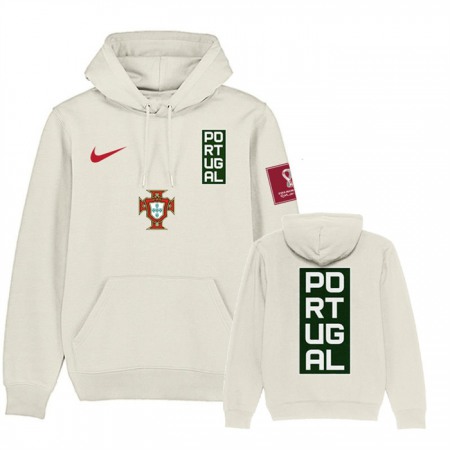 Men's Portugal White 2022 FIFA World Cup Soccer Hoodie