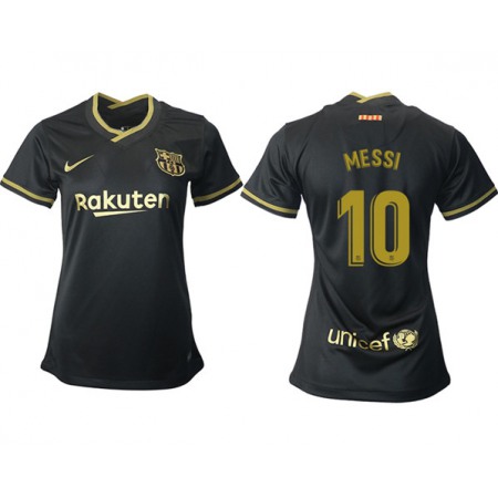 Women's Barcelona #10 Messi Away Soccer Club Jersey