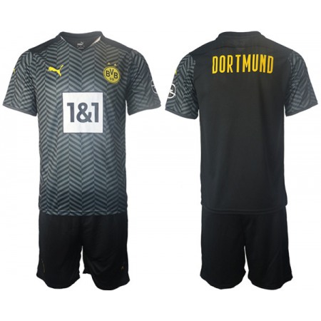 Men's Borussia Dortmund Black Away Soccer Jersey Suit