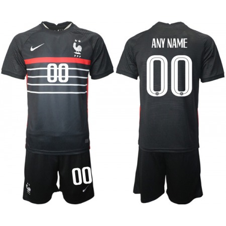 Men's France Custom Black Home Soccer Jersey Suit