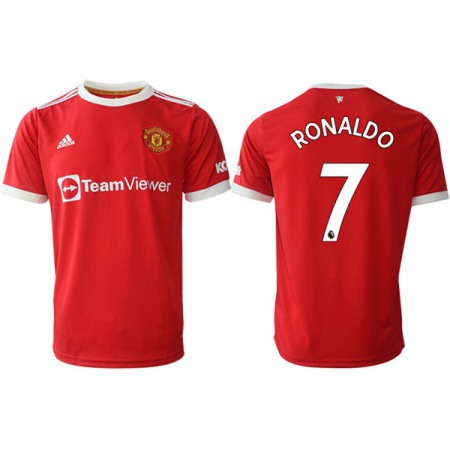 Men's Manchester United #7 Cristiano Ronaldo Red Home Soccer Jersey