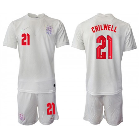 Men's England #21 Chilwell White Home Soccer Jersey Suit