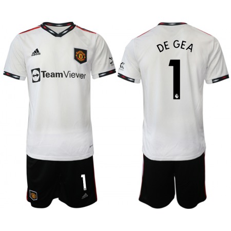 Men's Manchester United #1 Degea White Away Soccer Jersey Suit