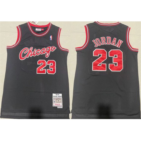 Men's Chicago Bulls #23 Michael Jordan Black Stitched Basketball Jersey