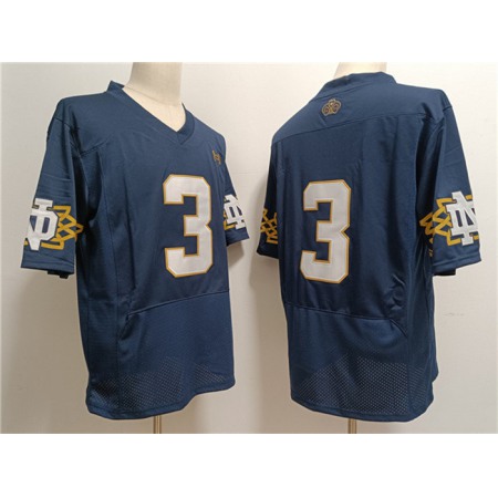 Men's Notre Dame Fighting Irish #3 Joe Montana Navy Limited Stitched Jersey