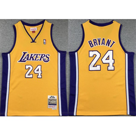 Youth Los Angeles Lakers #24 Kobe Bryant Yellow Stitched Basketball Jersey