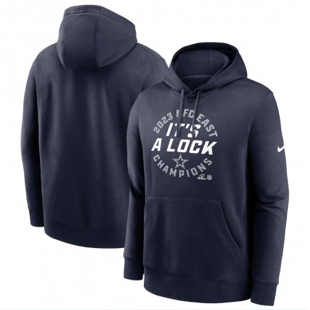 Men's Dallas Cowboys Navy 2023 NFC East Division Champions Locker Room Trophy Collection Club Pullover Hoodie