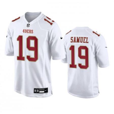 Men's San Francisco 49ers #19 Deebo Samuel White Fashion Limited Stitched Football Game Jersey