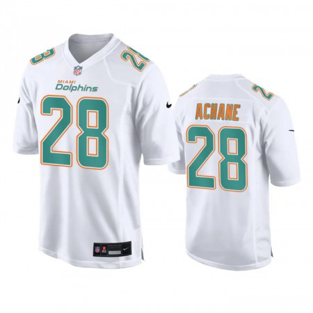 Men's Miami Dolphins #28 De'Von Achane White Fashion Vapor Untouchable Stitched Football Jersey