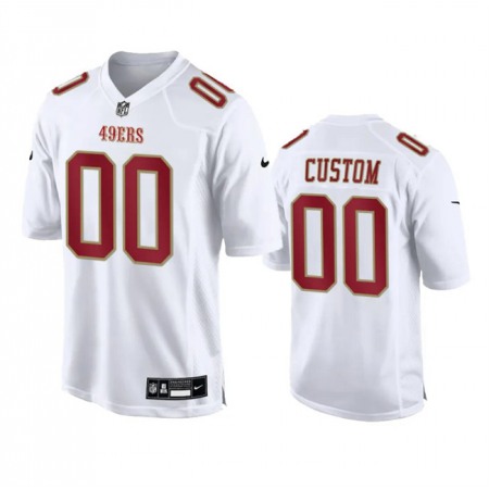 Men's San Francisco 49ers Active Player Custom White Fashion Limited Stitched Football Game Jersey