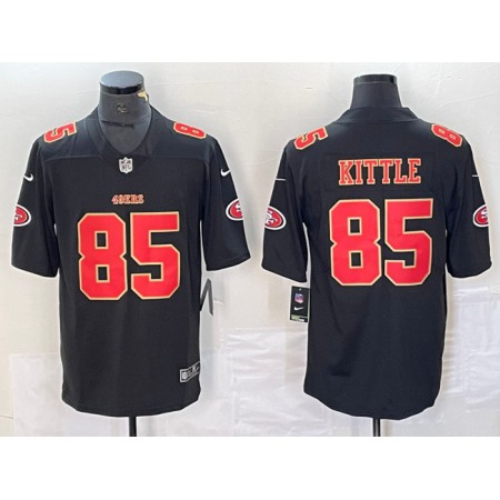 Men's San Francisco 49ers #85 George Kittle Black Vapor Untouchable Limited Stitched Jersey