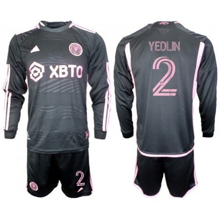 Men's Inter Miami CF #2 Yedlyn 2023/24 Black Away Soccer Jersey Suit