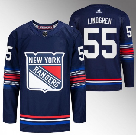 Men's New York Rangers #55 Ryan Lindgren Navy Stitched Jersey