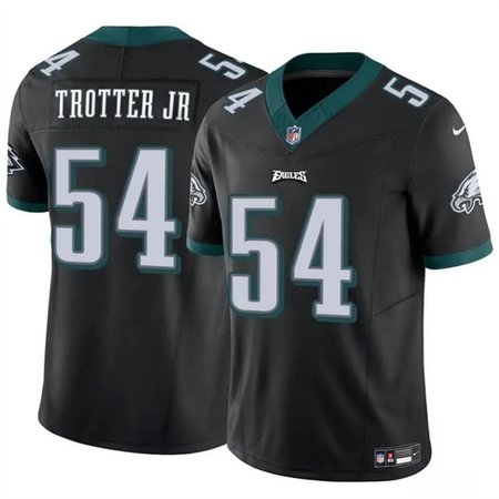 Youth Philadelphia Eagles #54 Jeremiah Trotter Jr Black 2024 Draft F.U.S.E Vapor Untouchable Limited Stitched Football Jersey