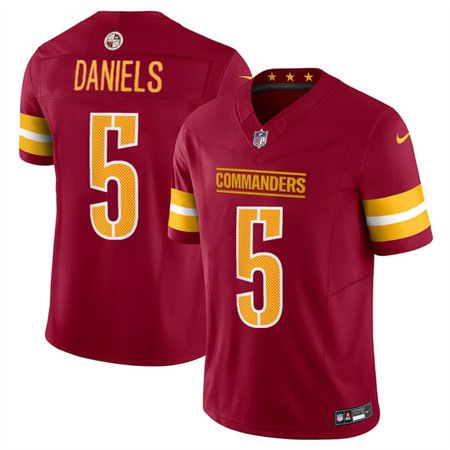 Youth Washington Commanders #5 Jayden Daniels Burgundy 2024 Draft F.U.S.E Vapor Limited Stitched Football Jersey