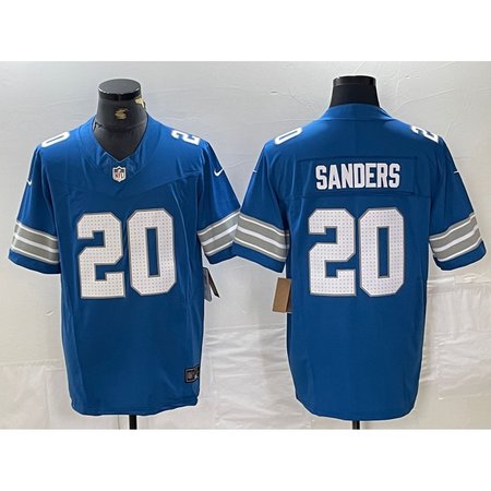 Detroit Lions Nike Home Game Jersey Blue #20 Barry Sanders Mens