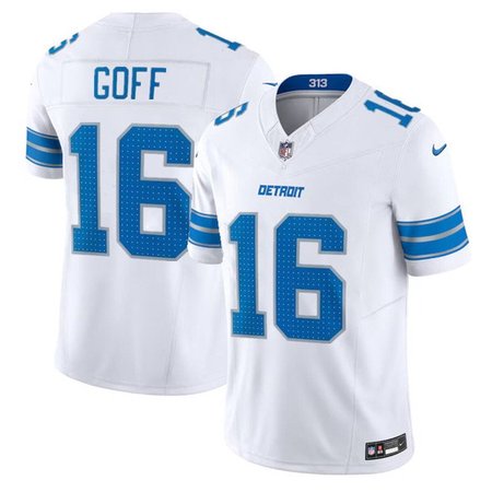 Detroit Lions Nike Road Game Jersey #16 Jared Goff Mens