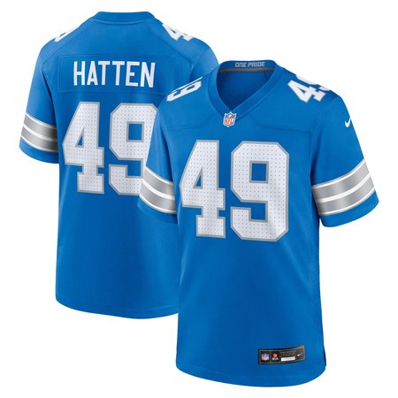 Men's Detroit Lions Hogan Hatten Nike Blue Game Jersey