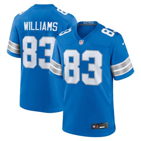 Men's Detroit Lions Isaiah Williams Nike Blue Game Jersey