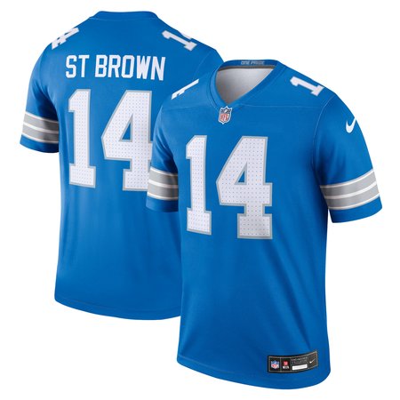 Men's Detroit Lions Amon-Ra St. Brown Nike Blue Legend Jersey