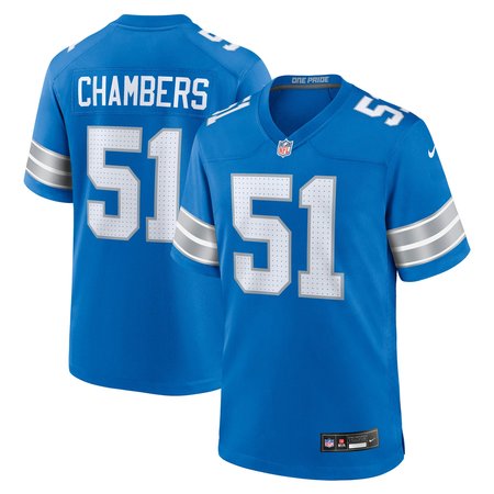 Men's Detroit Lions Steele Chambers Nike Blue Game Jersey