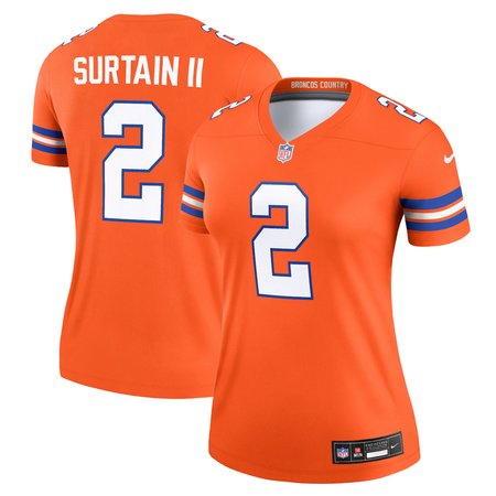 Women's Denver Broncos Patrick Surtain II Nike Orange Mile High Collection 1977 Throwback Player Legend Jersey