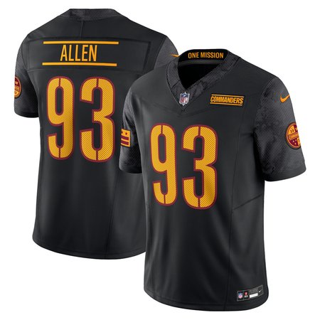 Men's Washington Commanders Jonathan Allen Nike Black Alternate Vapor F.U.S.E. Limited Jersey