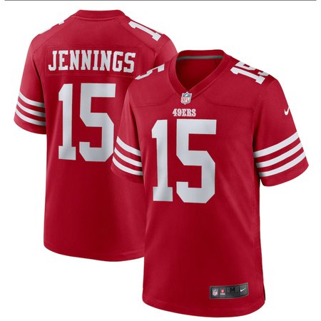 Men's San Francisco 49ers #15 Jauan Jennings Nike Scarlet Game Jersey