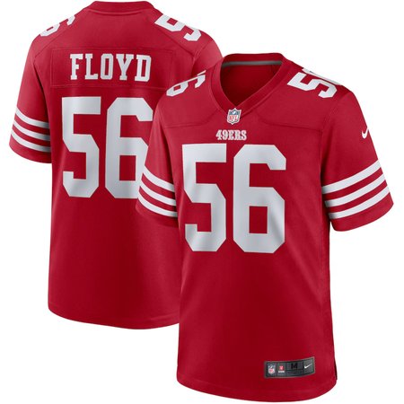 Men's San Francisco 49ers #56 Dominick Leonard Floyd Scarlet Game Player Jersey