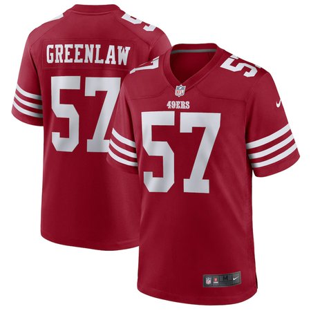 Men's San Francisco 49ers #57 Dre Greenlaw Nike Scarlet Game Player Jersey