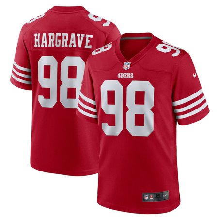 Men's San Francisco 49ers #98 Javon Hargrave Nike Scarlet Game Player Jersey