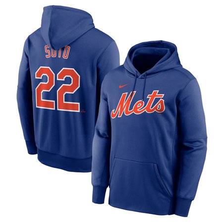 Youth New York Mets Juan Soto Nike Royal Name & Number Pullover Hoodie