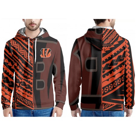 Men's Cincinnati Bengals Orange/Black Pullover Hoodie