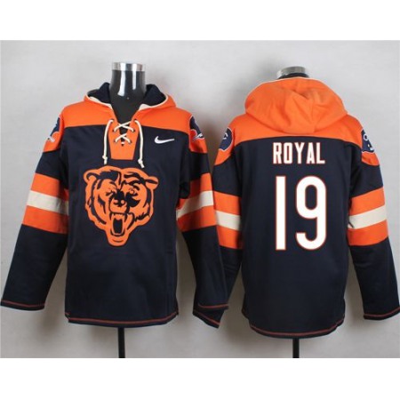 Nike Bears #19 Eddie Royal Navy Blue Player Pullover NFL Hoodie