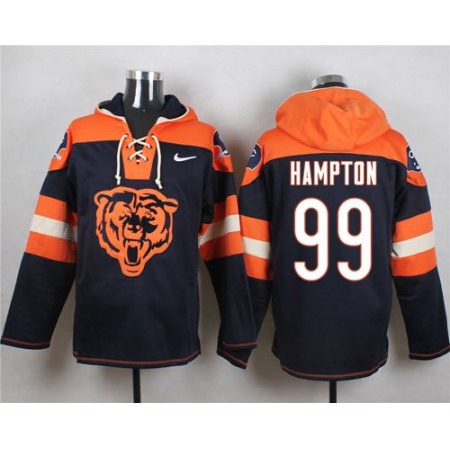 Nike Bears #99 Dan Hampton Navy Blue Player Pullover NFL Hoodie