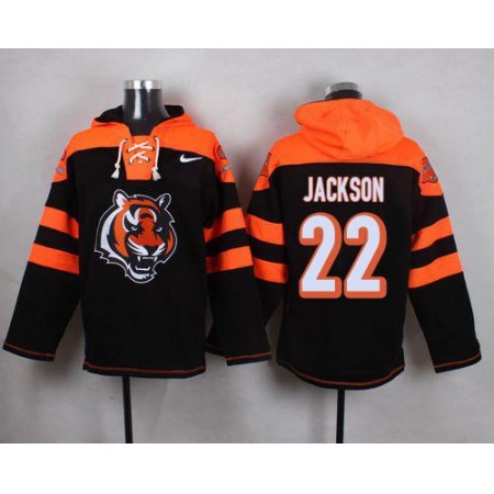 Nike Bengals #22 William Jackson Black Player Pullover NFL Hoodie