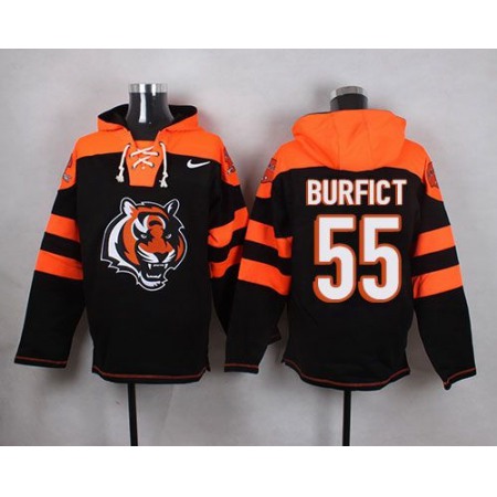 Nike Bengals #55 Vontaze Burfict Black Player Pullover NFL Hoodie