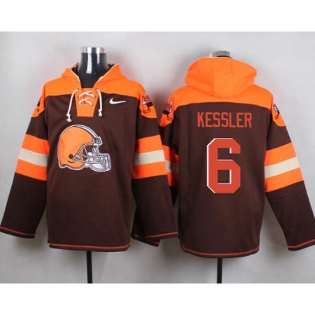 Nike Browns #6 Cody Kessler Brown Player Pullover NFL Hoodie