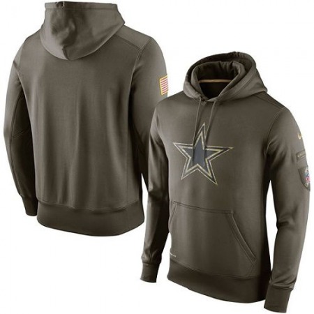 Men's Dallas Cowboys Nike Olive Salute To Service KO Performance Hoodie