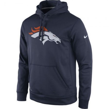 Men's Denver Broncos Nike Navy Practice Performance Pullover Hoodie