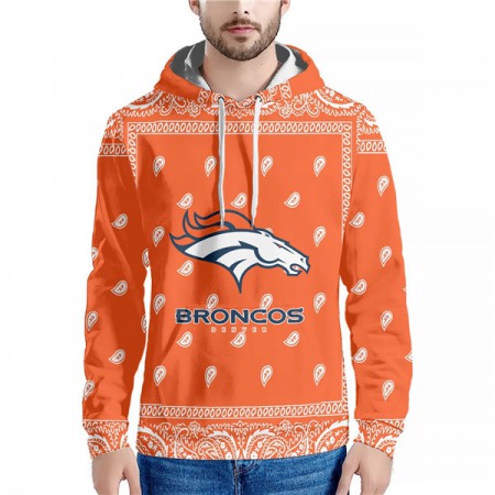 Men's Denver Broncos Orange Pullover Hoodie