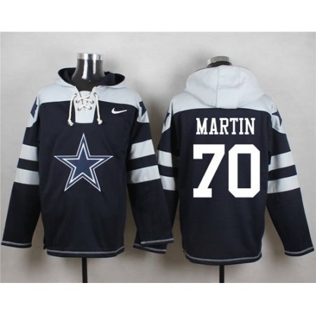 Nike Cowboys #70 Zack Martin Navy Blue Player Pullover NFL Hoodie