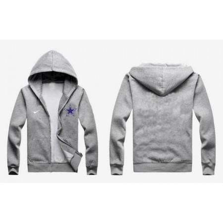 Nike Dallas Cowboys Authentic Logo Hoodie Grey