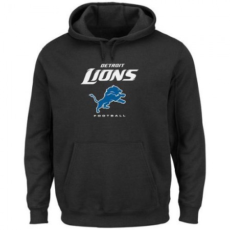 Men's Detroit Lions Black Critical Victory Pullover Hoodie