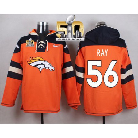 Nike Broncos #56 Shane Ray Orange Super Bowl 50 Player Pullover NFL Hoodie