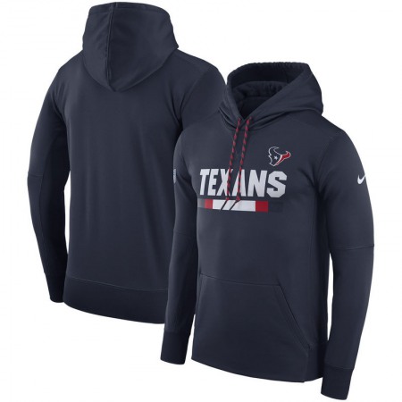 Men's Houston Texans Nike Navy Sideline Team Name Performance Pullover Hoodie