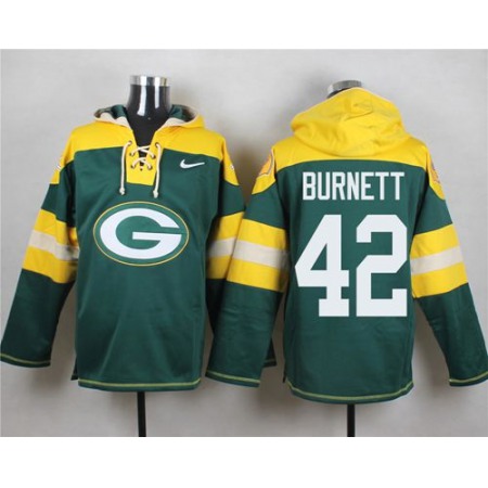 Nike Packers #42 Morgan Burnett Green Player Pullover NFL Hoodie