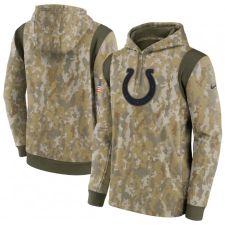 Men's Indianapolis Colts Camo 2021 Salute To Service Therma Performance Pullover Hoodie